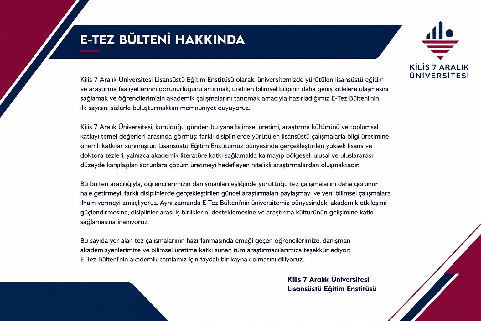 E-Tez Bülteni - 2